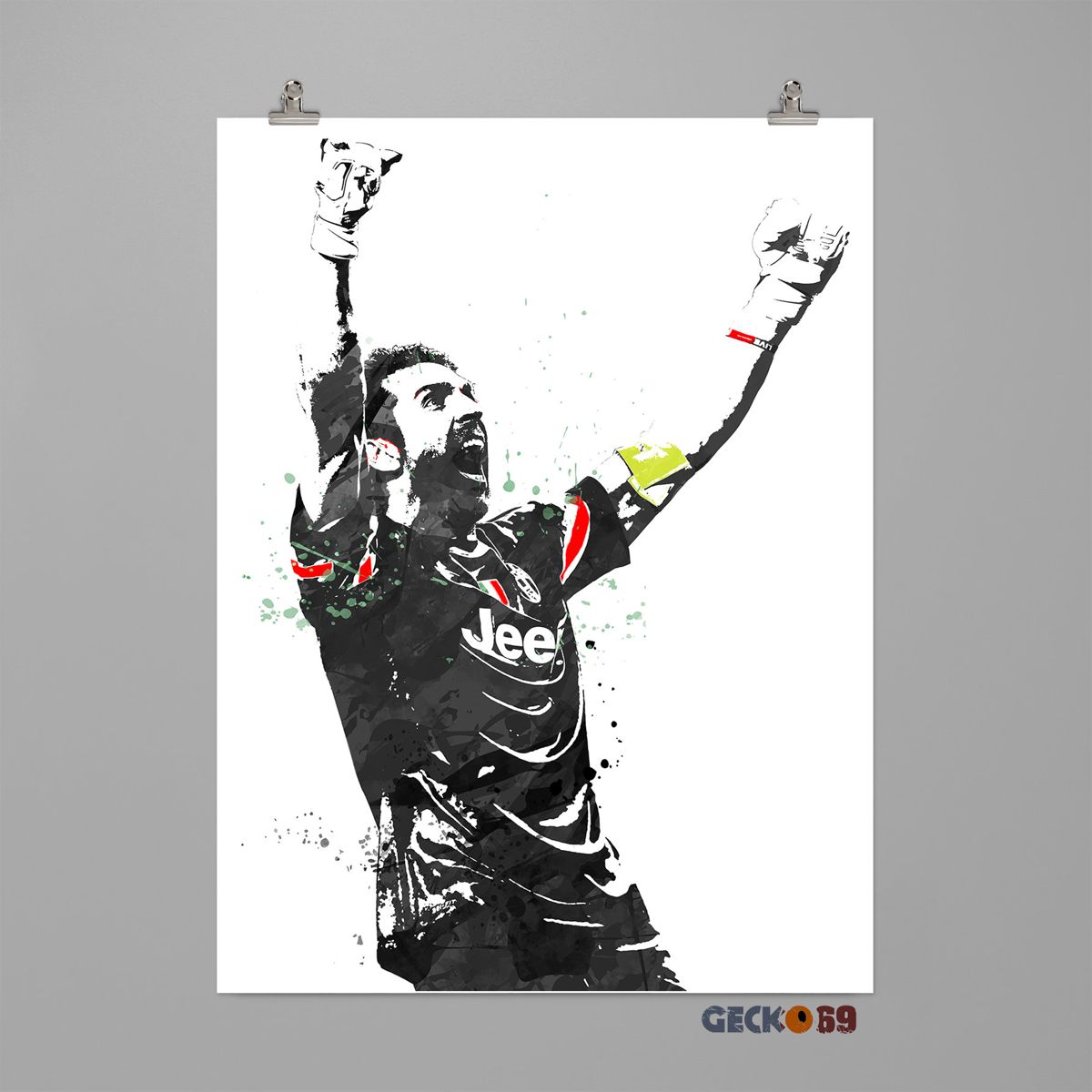 Gianluigi Buffon Juventus  Art Print Football Sports Wall 