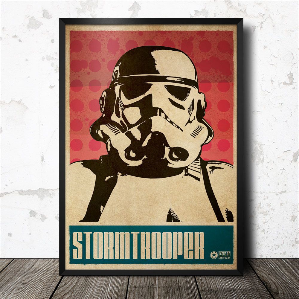 Stormtrooper Star Wars Pop Art Poster Canvas Print