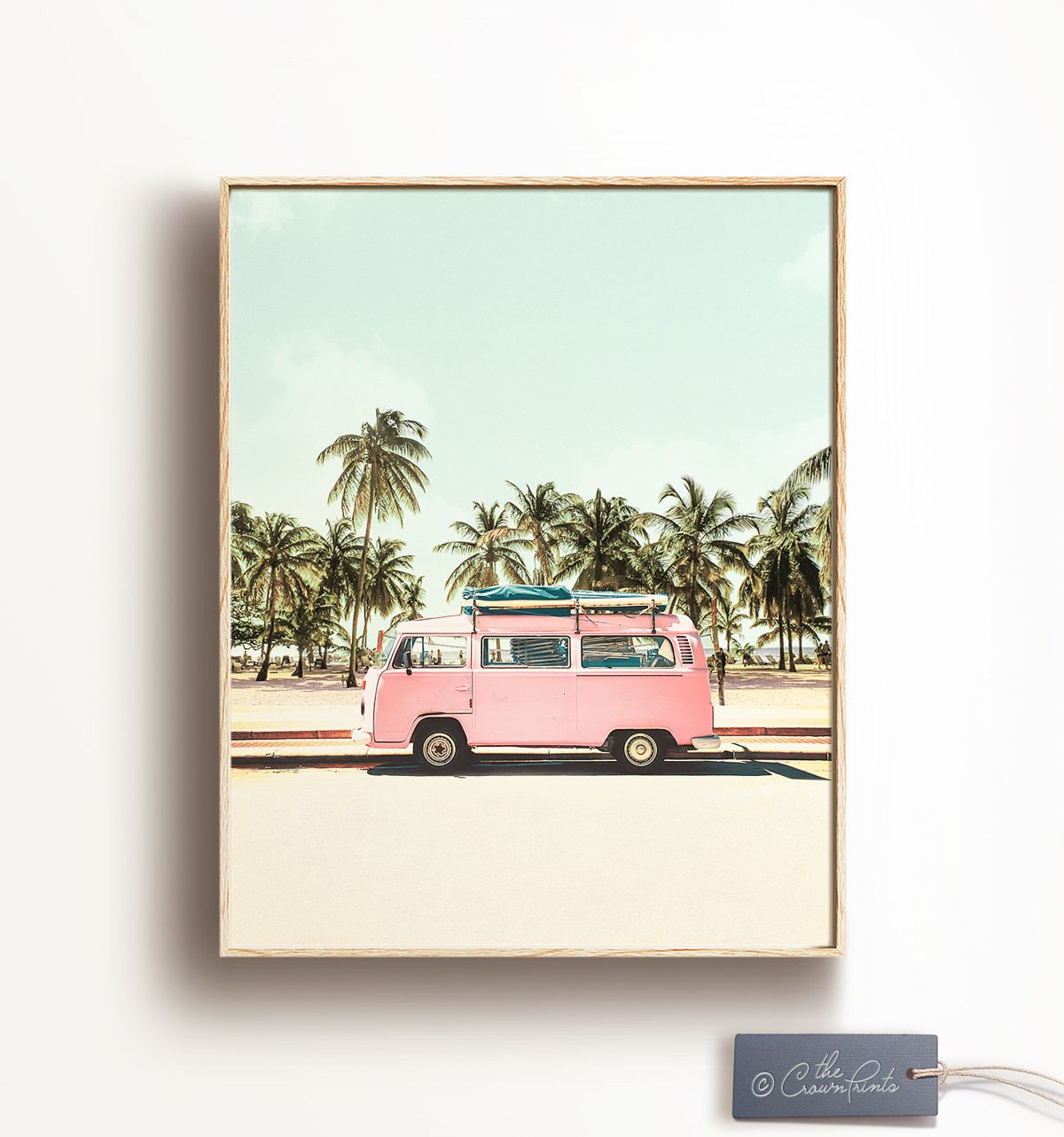 Vw Bus Decor, Retro, California Wall Art, Palm Trees, Beach, Kombi ...