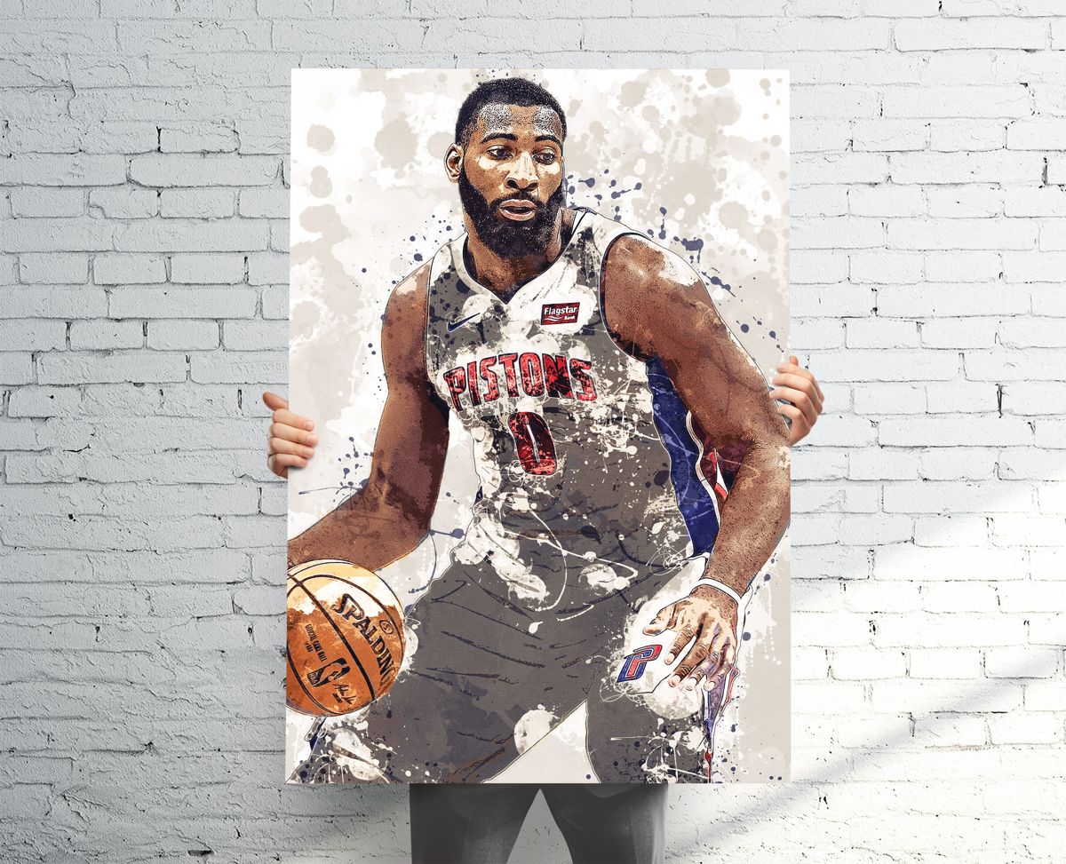 Andre Drummond Detroit Pistons Sports Art Print ...