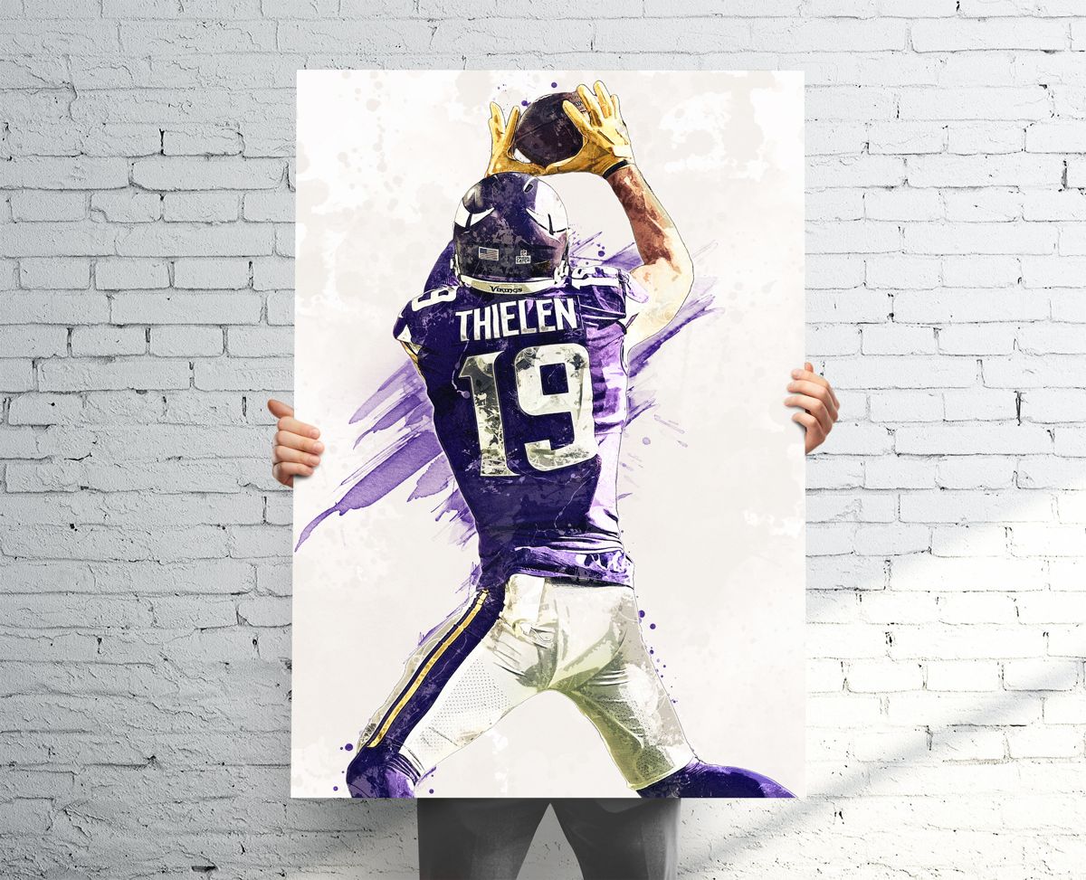 Adam Thielen Minnesota Vikings Signed Canvas