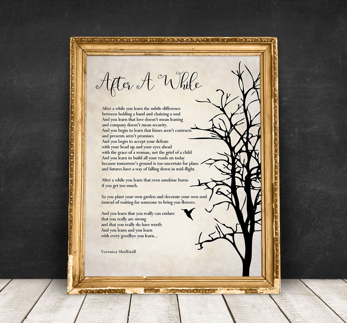 Veronica Shoffstall Love Poem Art Print After A While Poem Poster