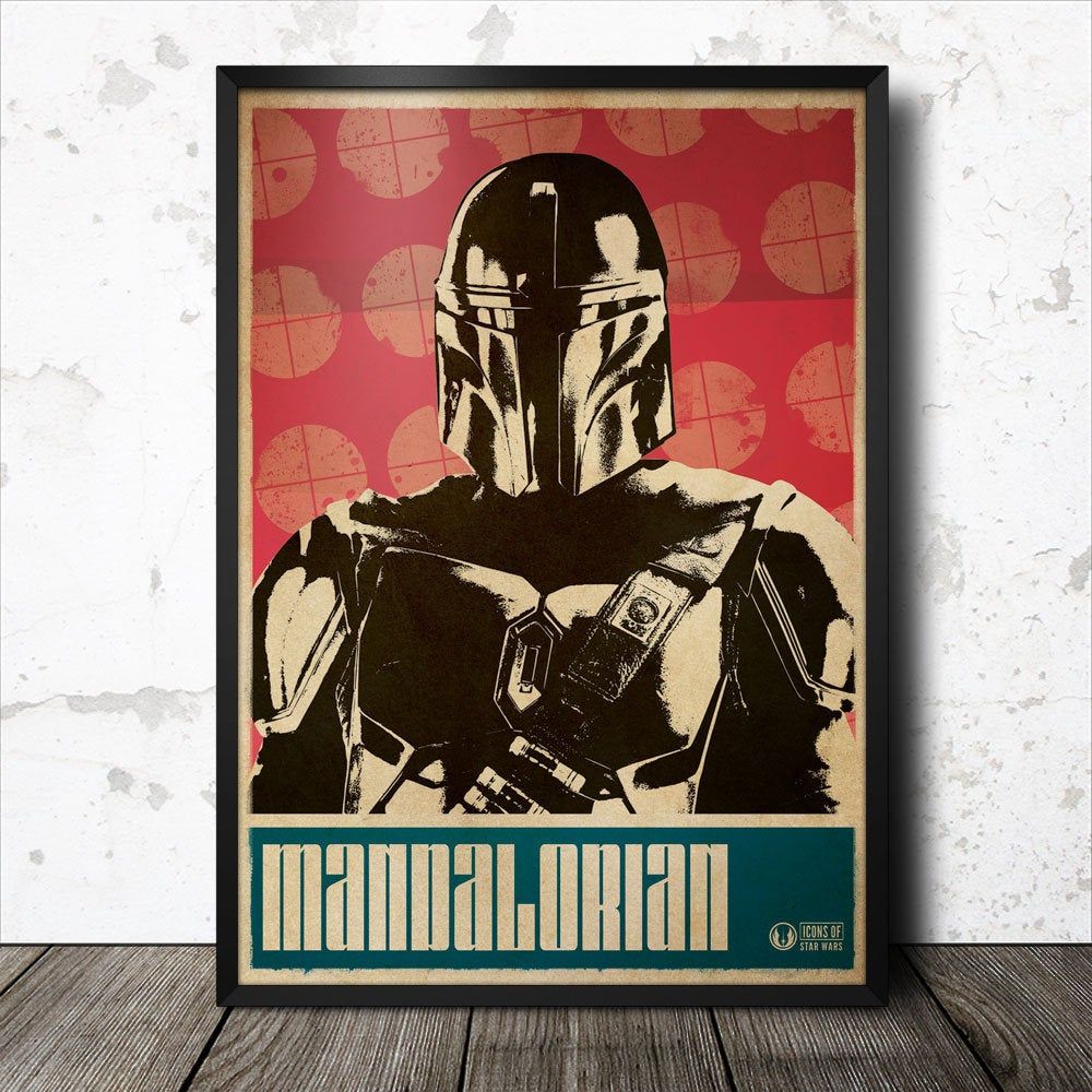 Mandalorian Wars Pop Art Poster Canvas Print Decor