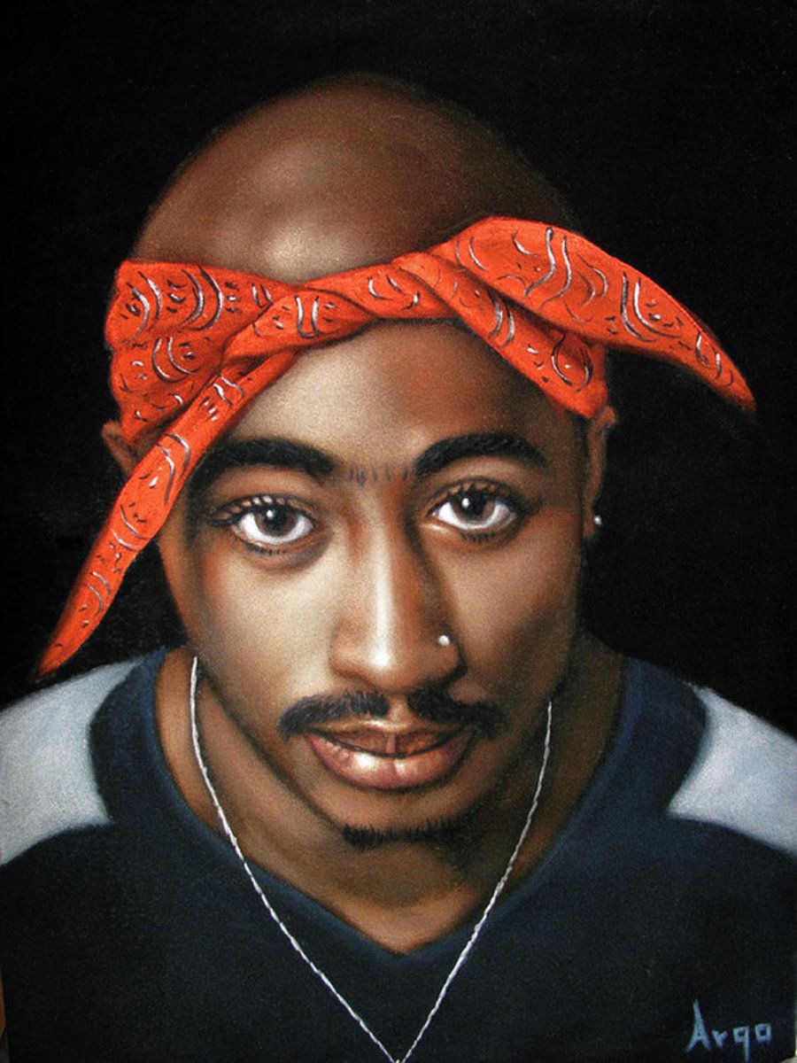 Tupac Shakur Portrait - Rapper - Poster - Canvas Print ...